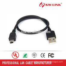 1M/2M/3M/5M/10M BC Conductor Black USB2.0 Mini 5Pin Cable With Factory Price